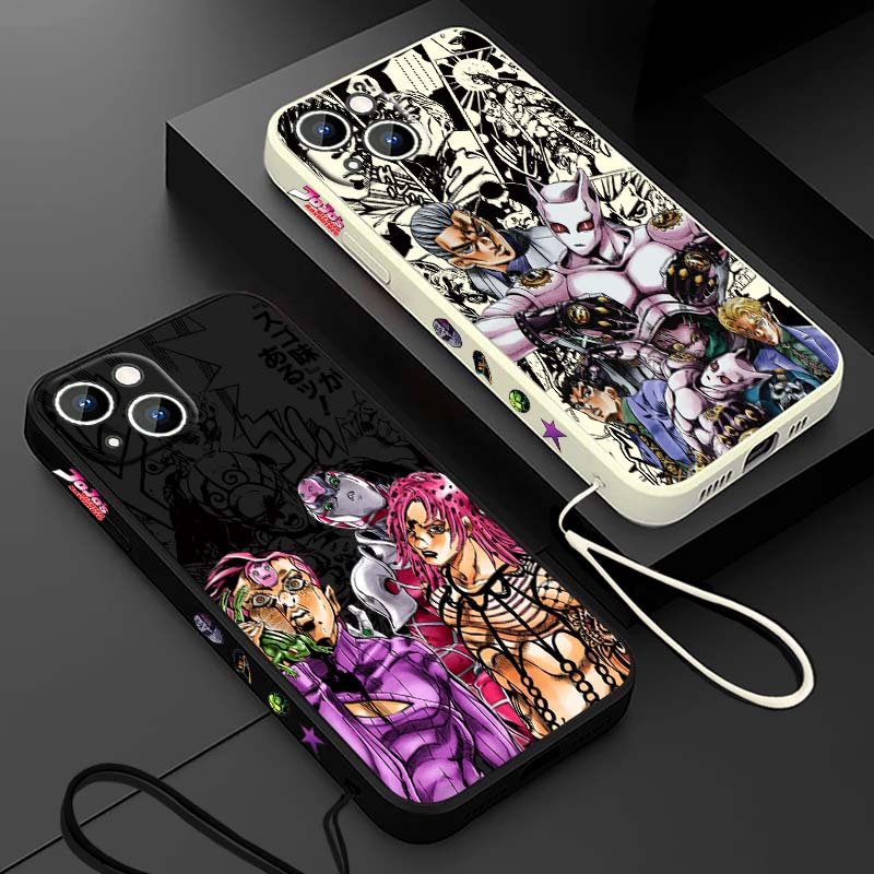 Phone Cases Iphone 16 Pro Max - Anime JOJO Schurkin Diavolo Dio Flüssigseil-Handyhülle