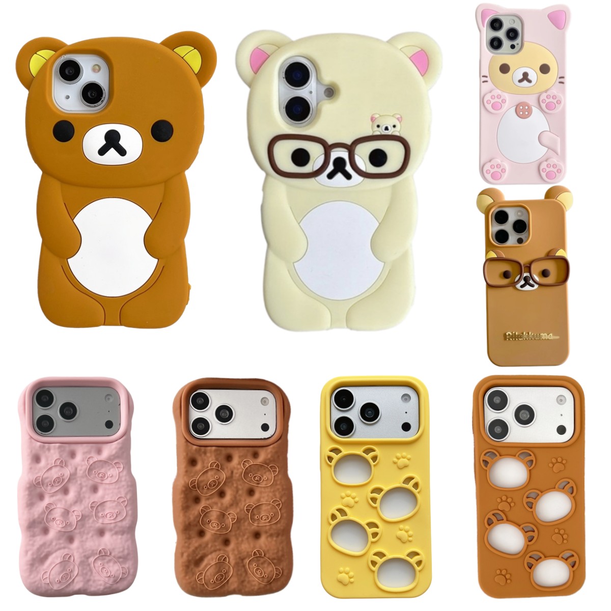 Cute Anime Case - So süße 3D-Cartoon-Teddybär-Handyhülle für iPhone 17