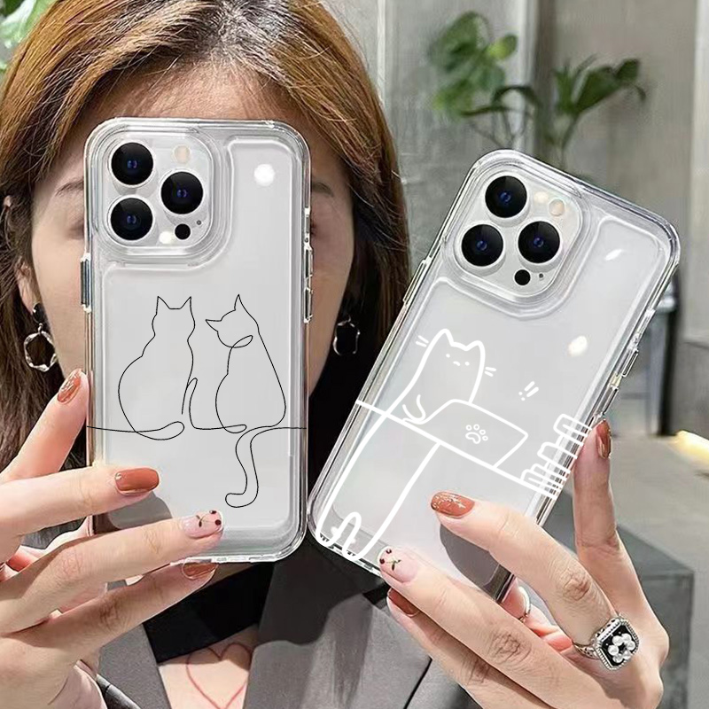 Phone Cases Xiaomi 15 - Niedliche Katzen-Handyhülle mit Anti-Sturz-Funktion für Xiaomi