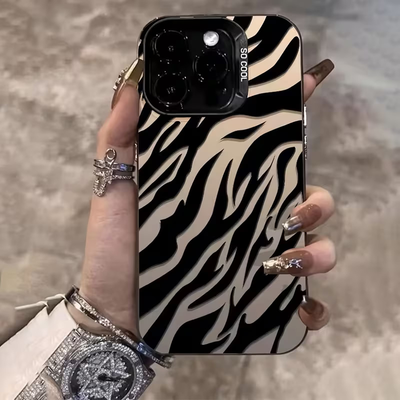 Phone Cases Like Loopy - Zebra-Muster Schwarze Fortschrittliche IMD Stoßfeste Hülle