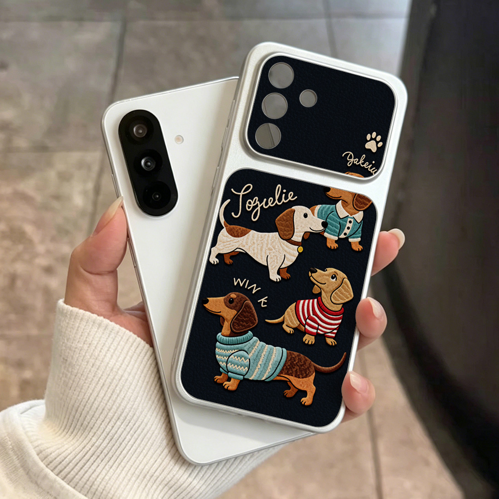 Phone Cases Galaxy A16 5G - Cartoon-Welpen-Leder-Handyhülle für Samsung A57 A56 5G