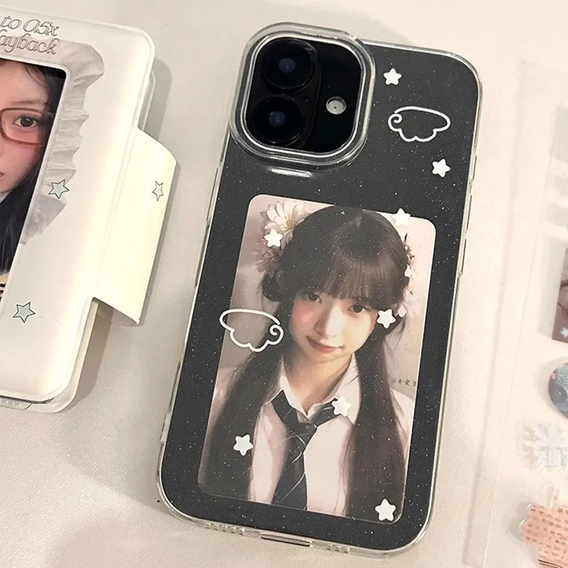 Cute Anime Case - Koreanische INS Süße Weiße Sternflügel Cartoon