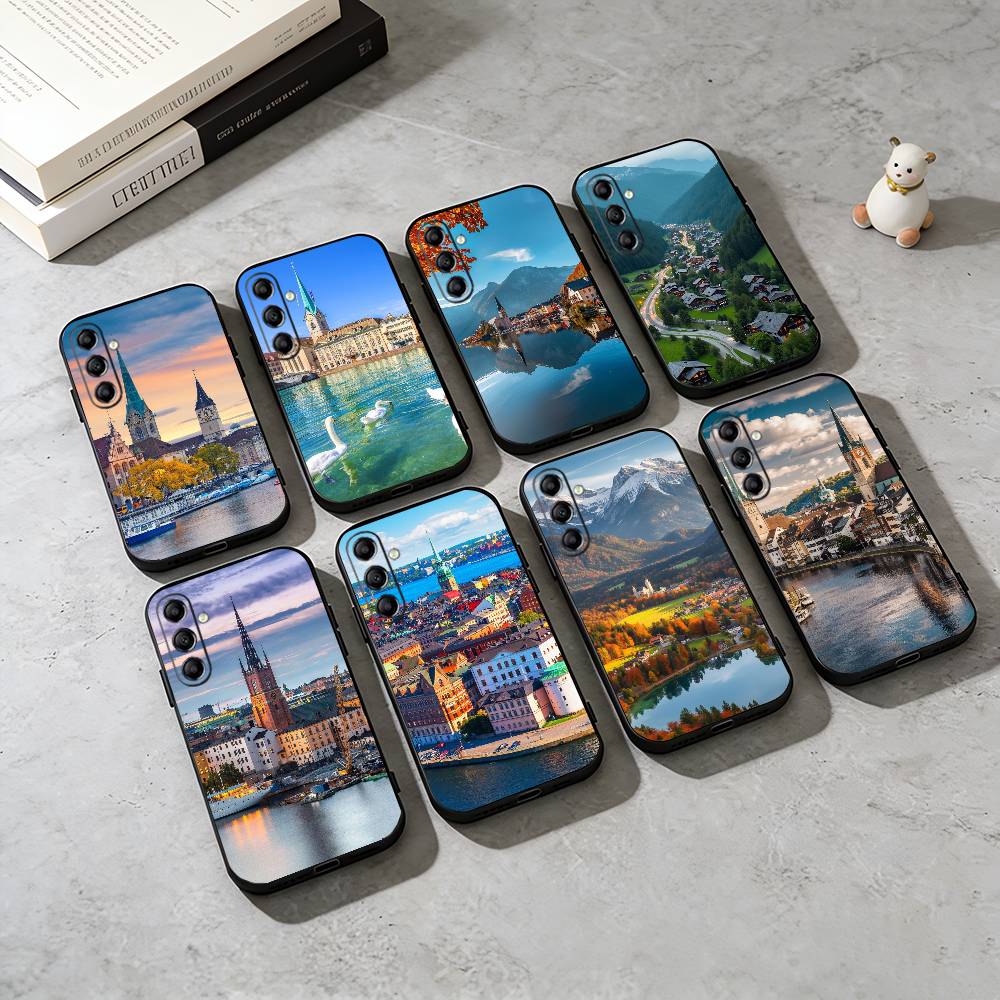 Zurich Phone Cases - Zurich Inspired Handyhülle aus schwarzem Silikon,