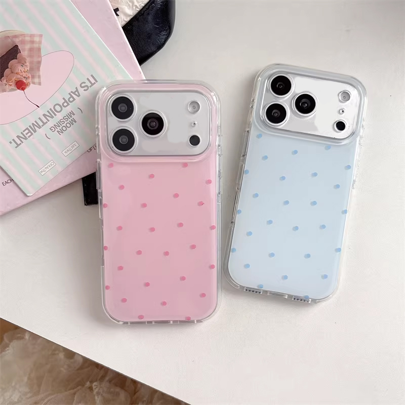Cute Anime Case - Koreanische Ins Girl Simple Blau Rosa