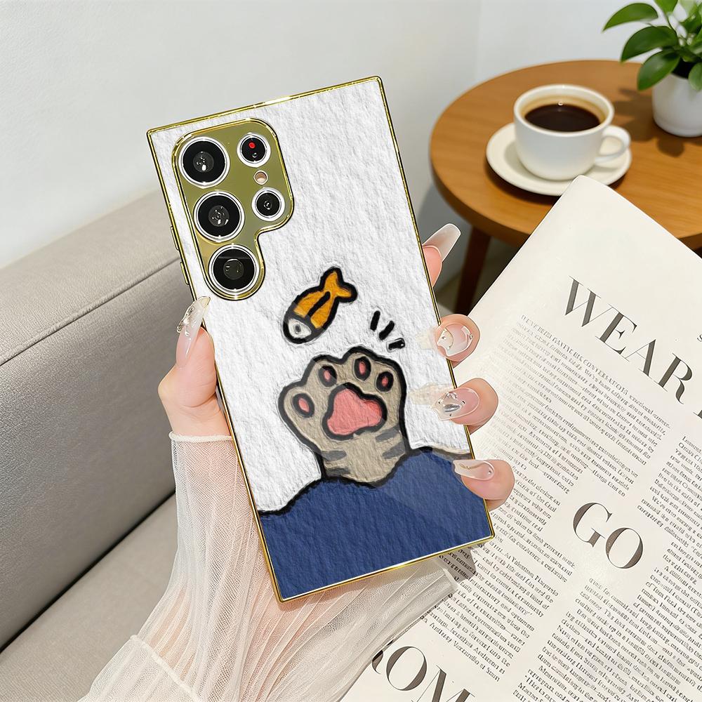 Phone Cases Metal - Niedliche Cartoon-Tier-Mädchen Handyhülle Luxuriöse Galvanisierte Metallrahmen-Hülle