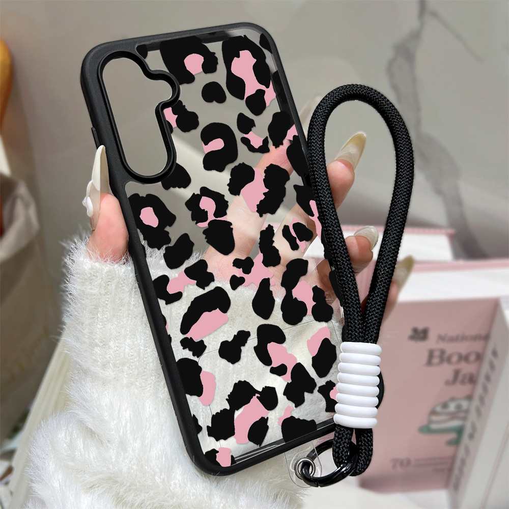 Phone Cases With Straps - Leopardenmuster Handyhülle für Samsung Galaxy S25