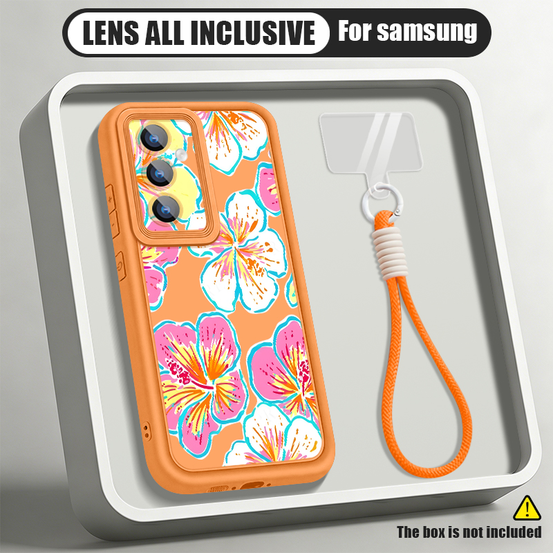 Phone Cases Galaxy A16 5G - Blumenmuster Lanyard Handyhülle für Samsung Galaxy