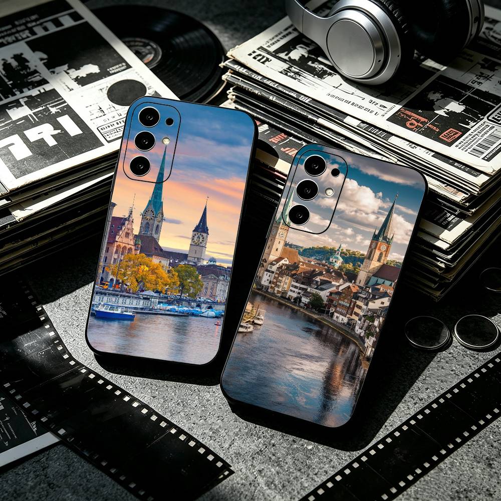 Zurich Phone Cases - Zurich Inspired Schwarze Handyhülle für Samsung