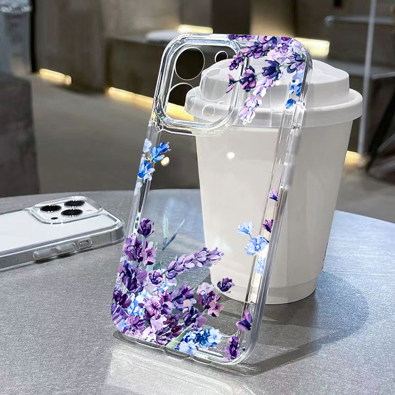 Phone Cases Like Loopy - Lila Blumen Weiche TPU Handyhülle für