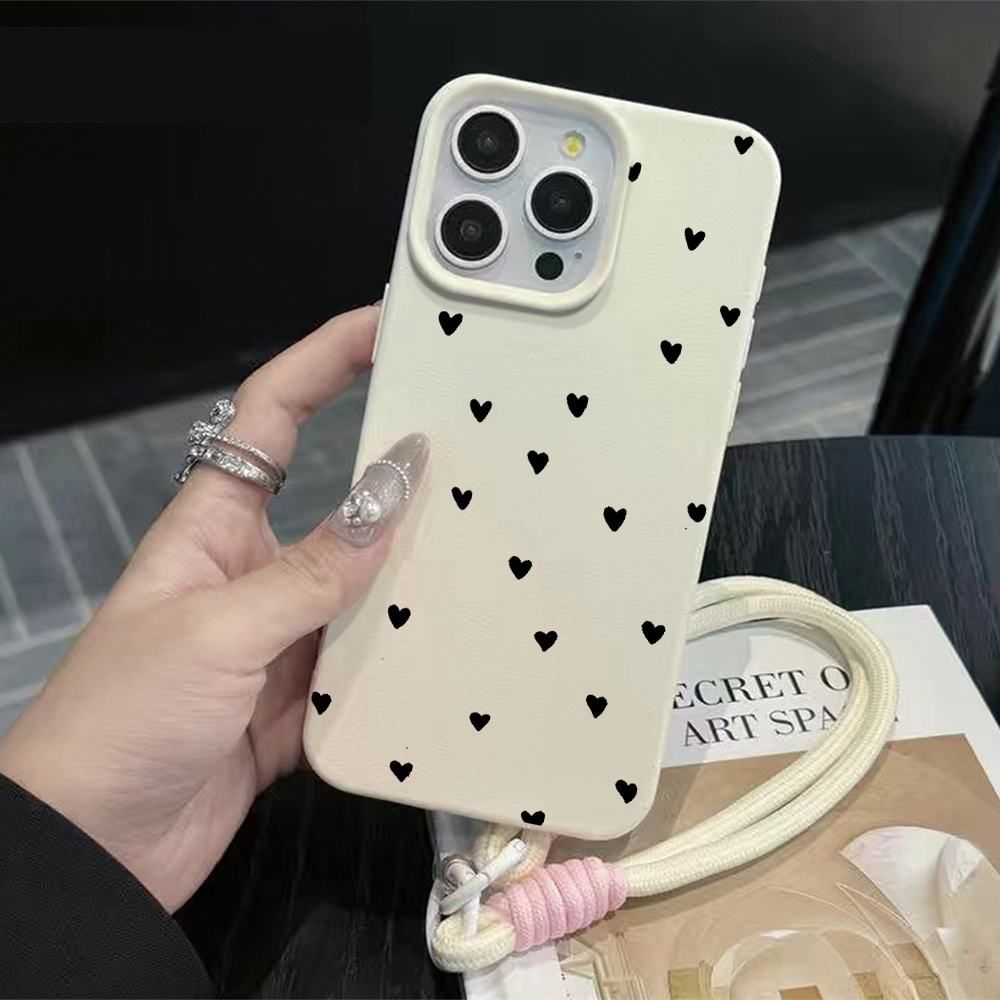 Schwarze Herz-Riemen-Handyhüll – Phone Cases With Straps Bewertung und Preis