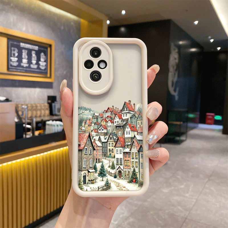 Retro-Landhaus-Herbstlandschaf – Phone Cases Honor Bewertung und Preis