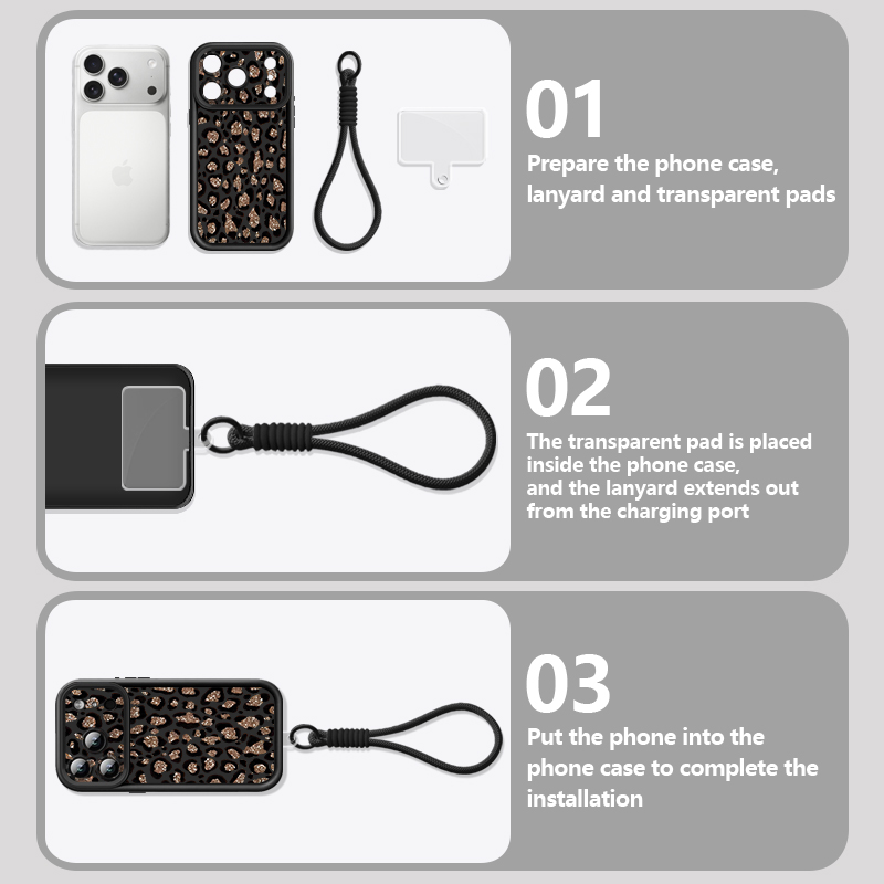 Braune Leopardenmuster-Handyhü – Phone Cases With Straps Bewertung und Preis