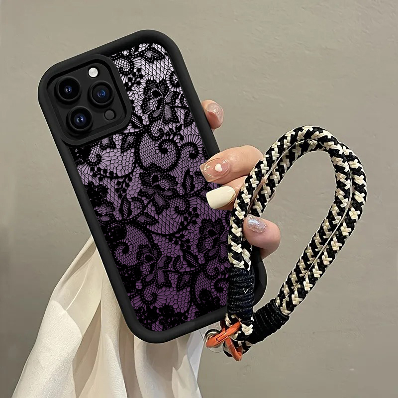 Schwarze Lila Spitzen-Handyhül – Phone Cases With Straps Bewertung und Preis