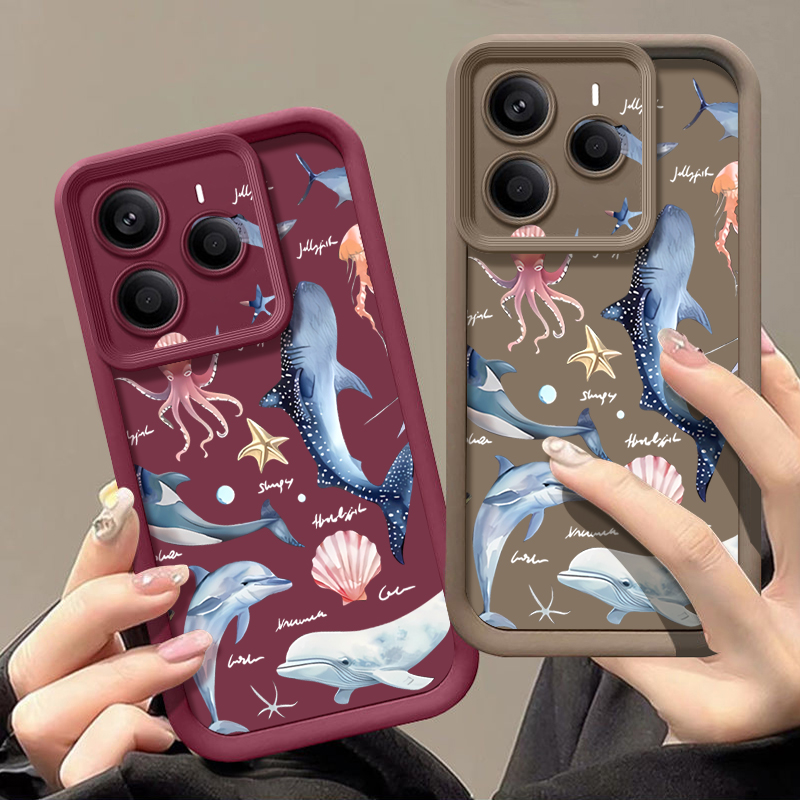 Niedliche Delfin-Muster Weiche – Phone Cases Xiaomi 15 Bewertung und Preis