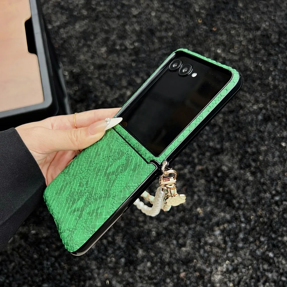 Luxuriöse Schlangenstruktur-Le – Flip Leather Case Bewertung und Preis