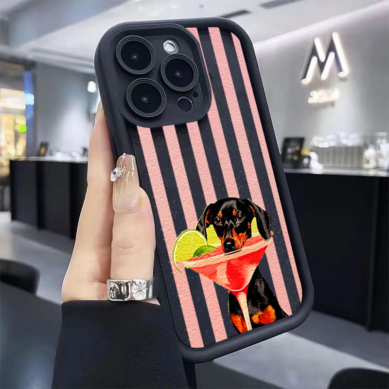 Niedliche Hunde-Streifenmuster – Phone Cases Xiaomi 15 Bewertung und Preis