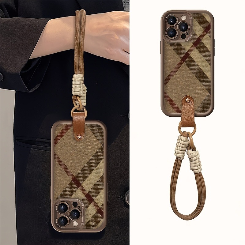 Braun gestreifte Lanyard-Handy – Phone Cases With Straps Bewertung und Preis
