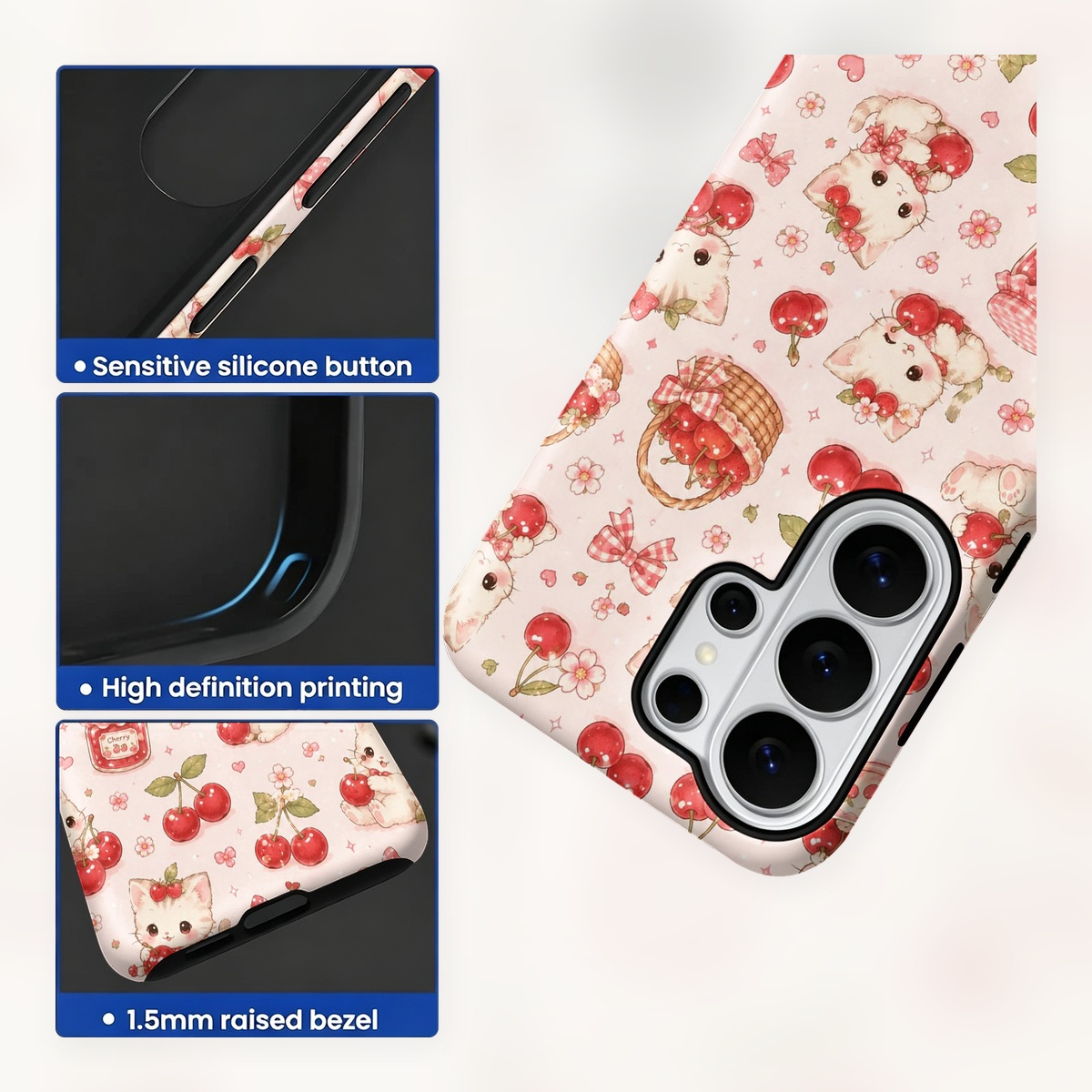 Niedliches Kätzchen-Kirschmust – Phone Cases Cherry Bewertung und Preis