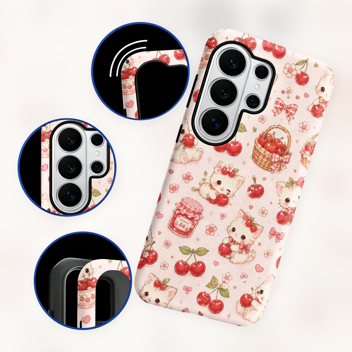 Niedliches Kätzchen-Kirschmust – Phone Cases Cherry Bewertung und Preis