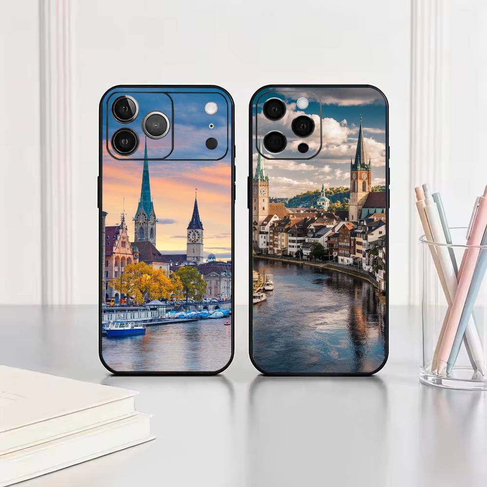 Zurich-Inspirierte Weiche Schw – Zurich Phone Cases Bewertung und Preis