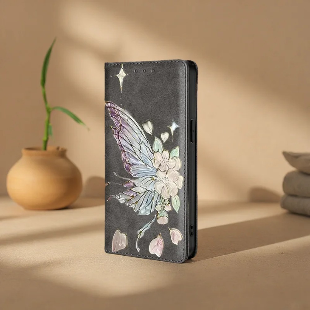 Beliebte Stoßfeste Schmetterli – Flip Leather Case Bewertung und Preis