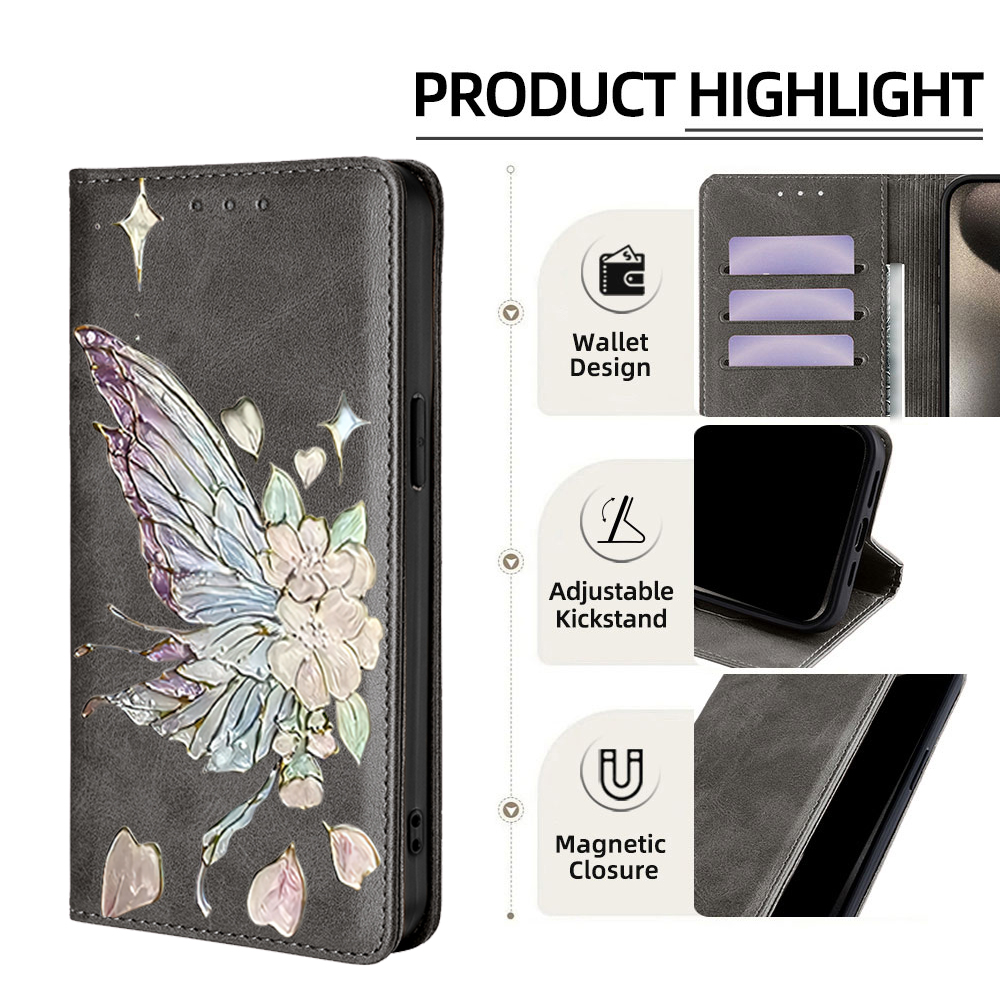 Beliebte Stoßfeste Schmetterli – Flip Leather Case Bewertung und Preis