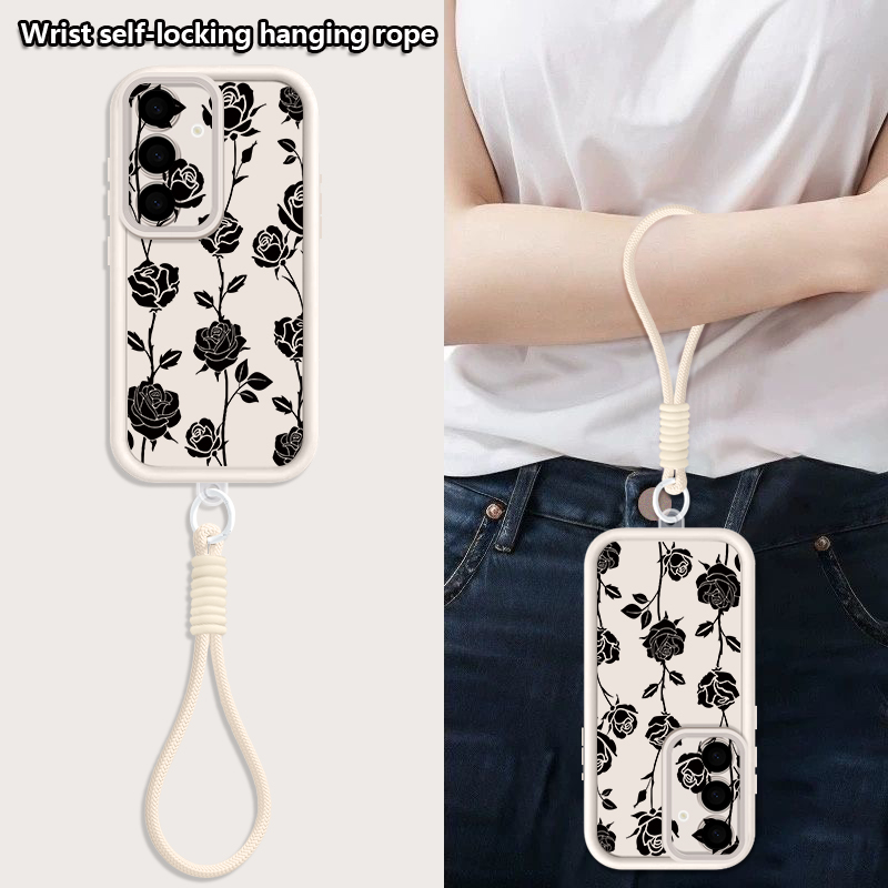 Blumenmuster Lanyard Handyhüll – Phone Cases Galaxy A16 5G Bewertung und Preis